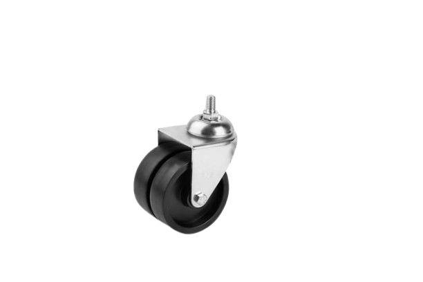 Mobilya Tekerleği-75 *25 mm Vida Bağlantılı Siyah Çift Makaralı MMB Teker - 2