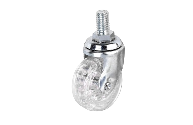 38*14mm Vida Bağlantılı Şeffaf Küçük Döner Tekerlek