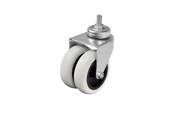 75 *25 mm Vida Bağlantılı Gri Çift Makaralı PVC Hastane Tekerlek