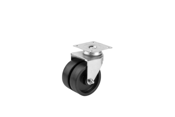 Mobilya Tekerleği-75 *25 mm Tabla Bağlantılı Siyah Çift Makaralı MMB Teker