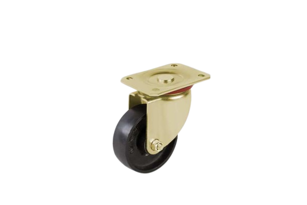 55mm Çaplı Tabla Bağlantılı Sari Çinko Kaplama Demir Tekerlek