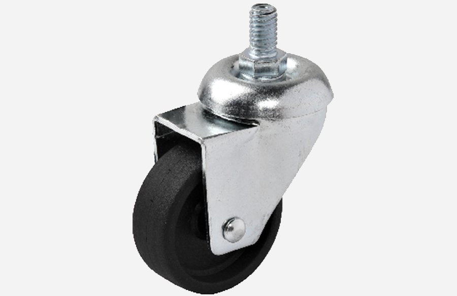 50*20 Çift Bilyalı Vidalı Siyah Makaralı MMB DönerTekerlek