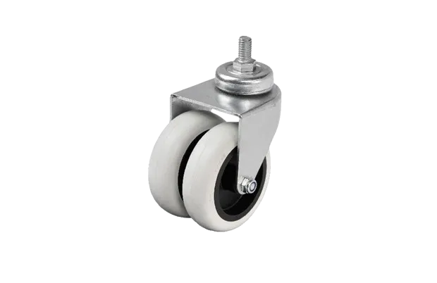 HTS | 75 *25 mm Vida Bağlantılı Gri Çift Makaralı PVC Hastane Tekerlek