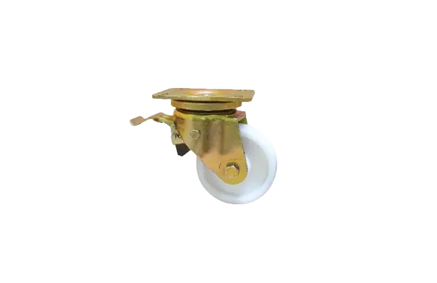 HTS | Ağır Sanayi Tekerlek-55mm Çaplı Tabla Bağlantılı Frenli Polyamid Makaralı Tekerlek