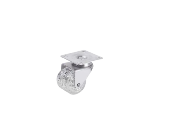 HTS | Mobilya Tekerlek-50 mm Tabla Bağlantılı Şeffaf Teker