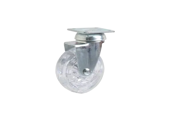 HTS | 50*20mm Tablalı Şeffaf Beyaz Makaralı Eko Mobilya Tekerleği